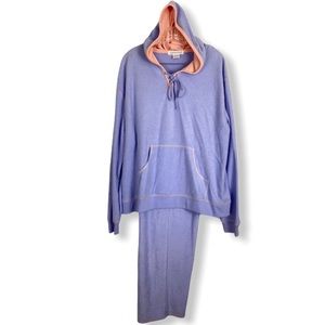 Maidenform Fleece Hooded Loungewear Outfit Set XL